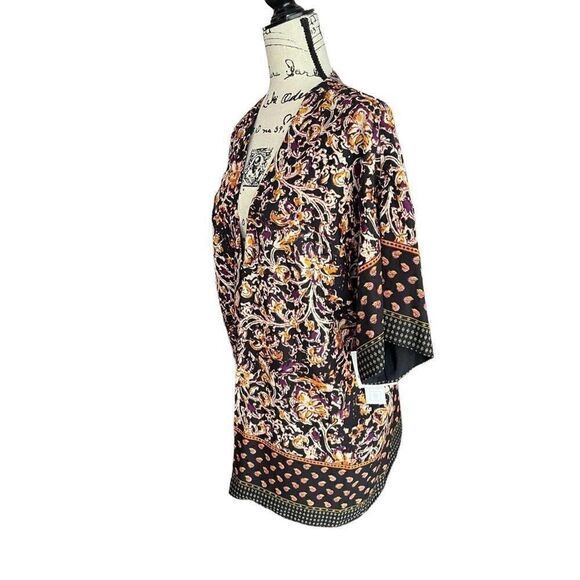 Liz Claiborne Mixed Media Open Kimono Top Size Petite Large NWT - Picture 3 of 8